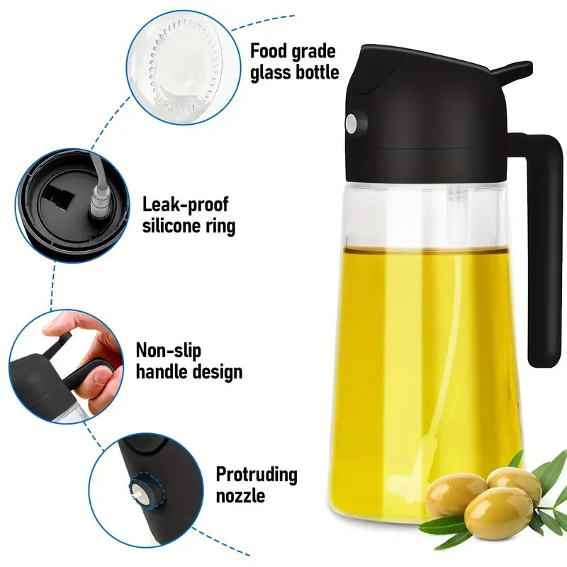 2 IN 1 Oil Dispenser Spray Bottle