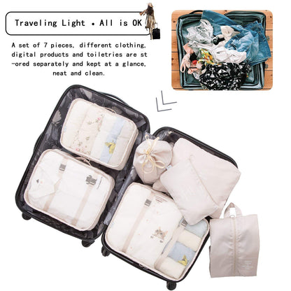 7 PCS Travel Luggage Organizers Bag | For All Kinds Of Clothes & Accessories